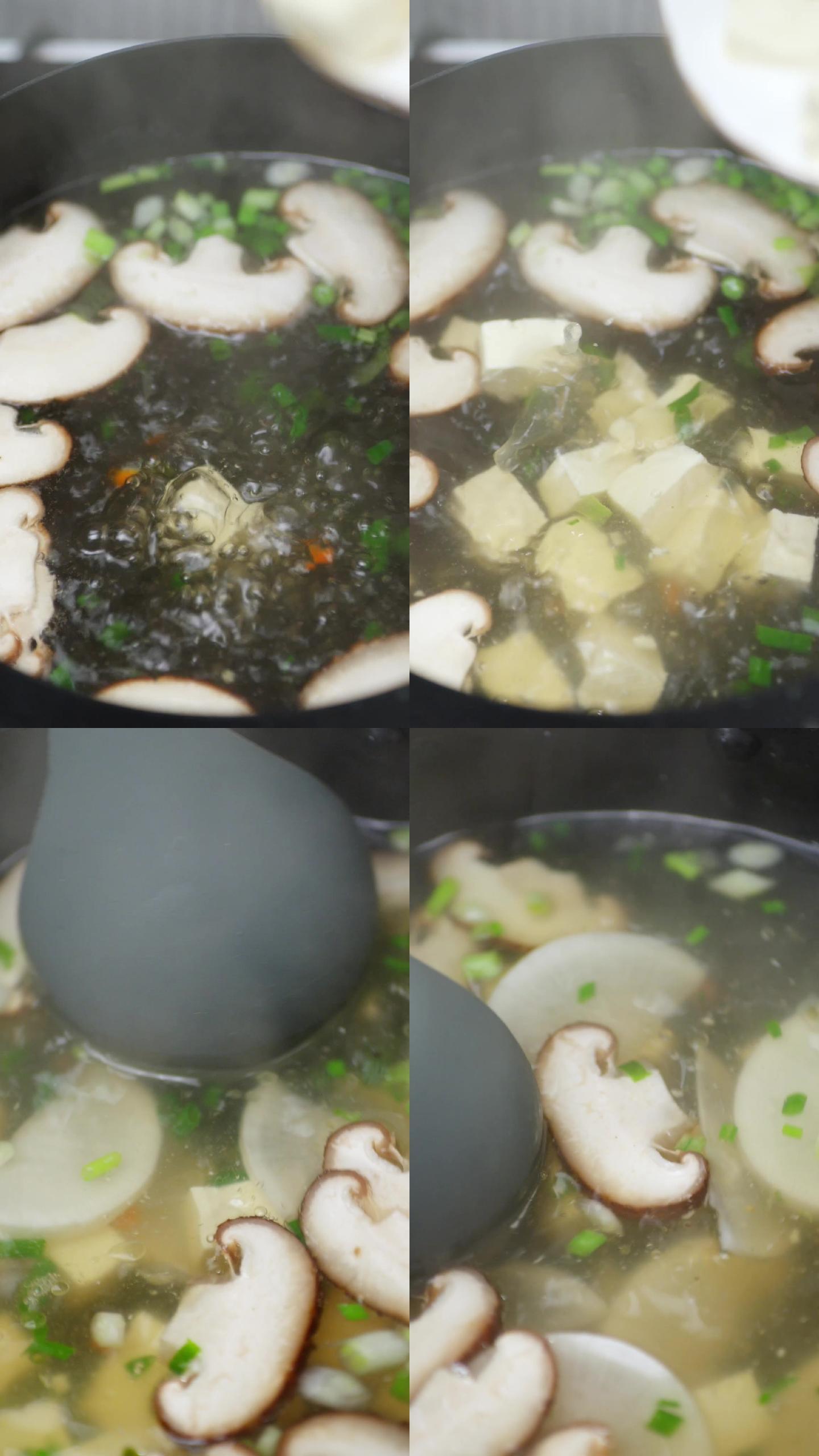 海鲜豆腐汤制作过程