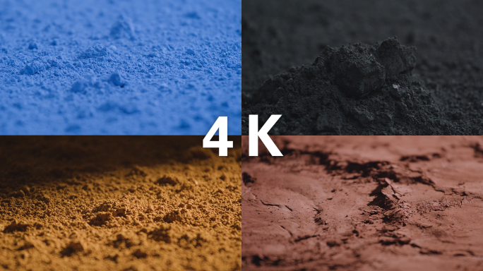 原料4K抽象粉料颜色光影
