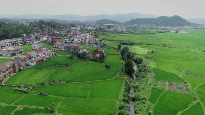 4K航拍湖南浏阳乡村田园08