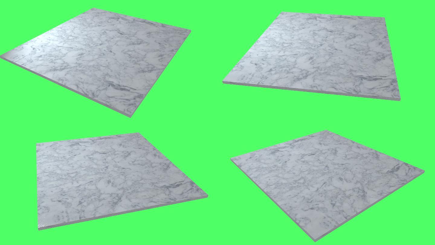 大理石地板-绿幕素材