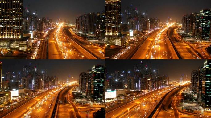 城市交通延时交通时间推移城市景观高速公路