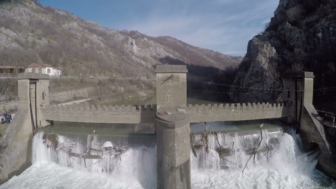 峡谷坝视频素材湖泊水库水景水系
