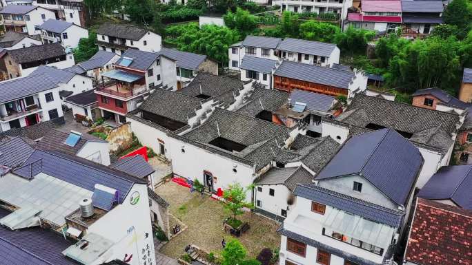 临安 高虹镇 石门村 村庄 航拍