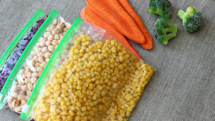 袋装冷冻蔬菜绿色健康生活方式包装