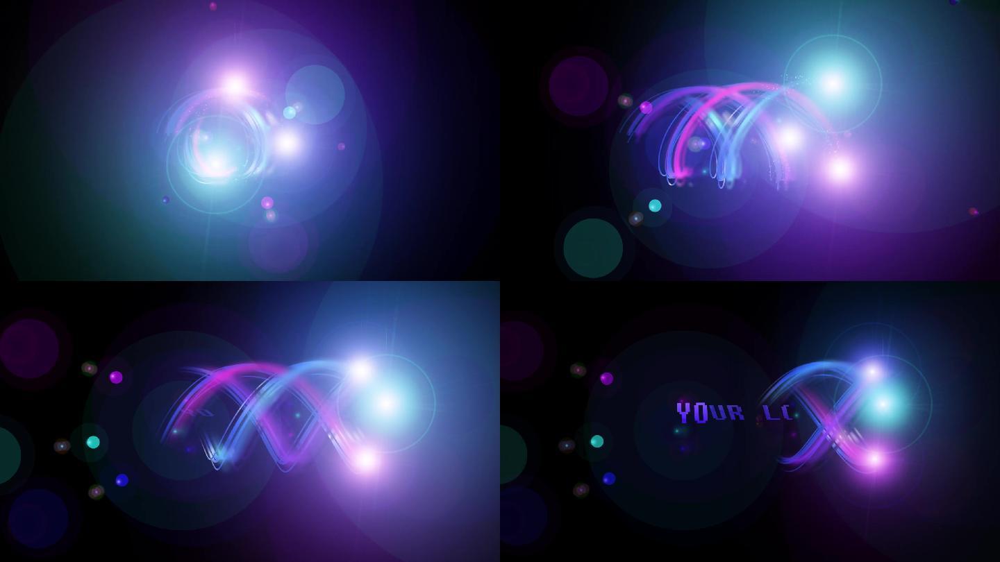 光线粒子logo演绎ae模板