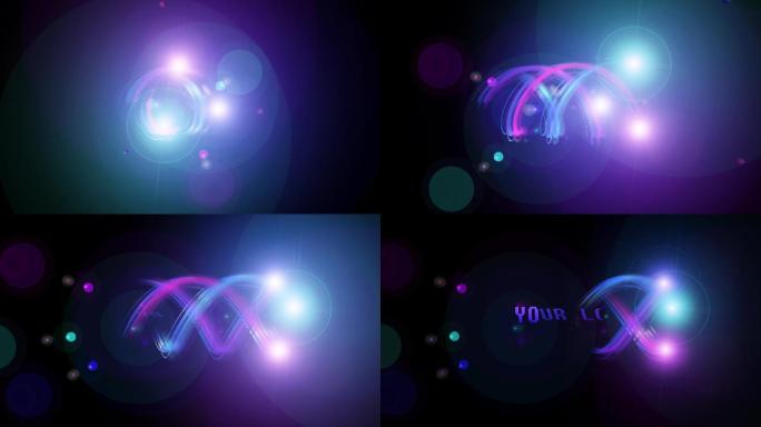 光线粒子logo演绎ae模板