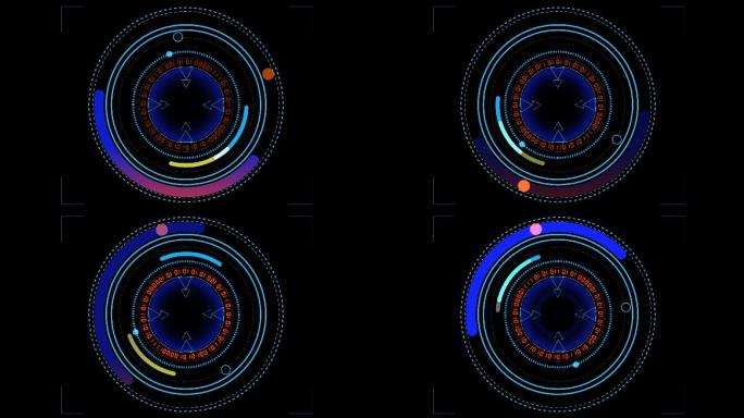 【原创】科技元素科技圈圈HUD眼睛特效环