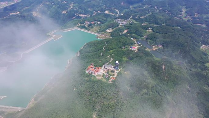 航拍长沙黑麋峰顶