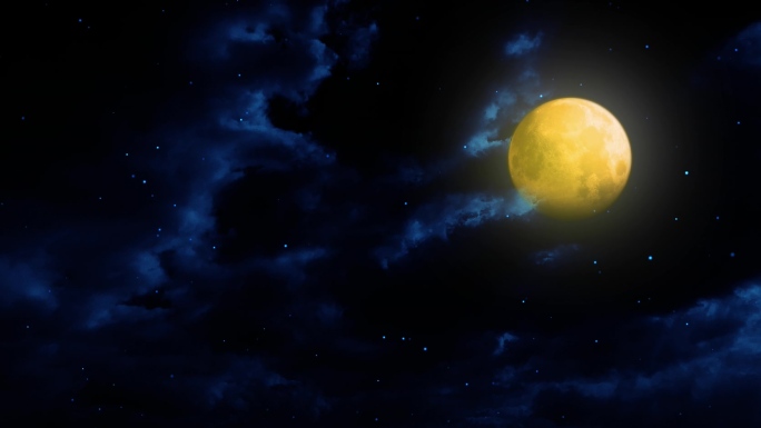 【HD天空】中秋节团圆月星空月空金色月亮