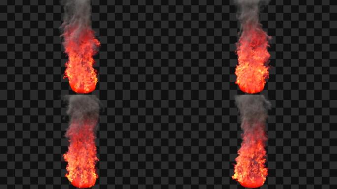 火红烈焰火焰燃烧【透明通道】30B