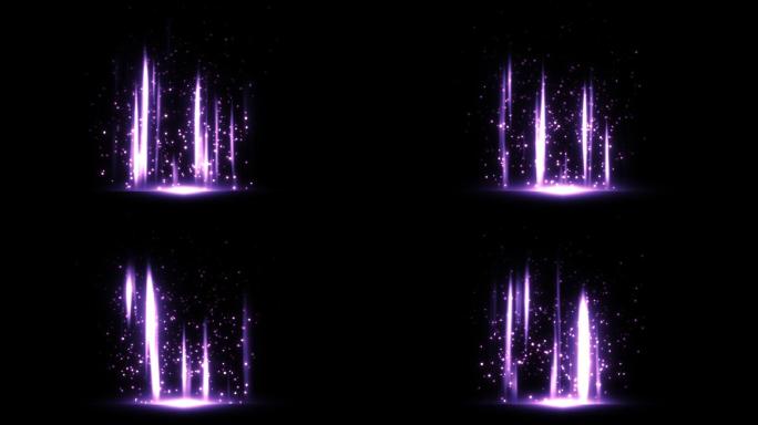 紫色粒子光柱上升