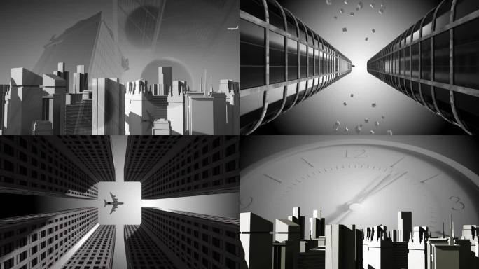 【视频】抽象建筑光影空间概念动态
