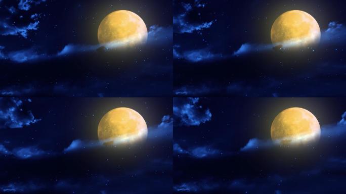 【HD天空】彩云追月中秋团圆黄金奇幻月夜