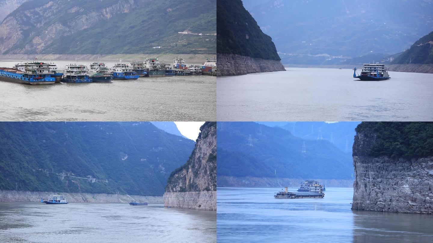 轮船行驶长江三峡之西陵峡