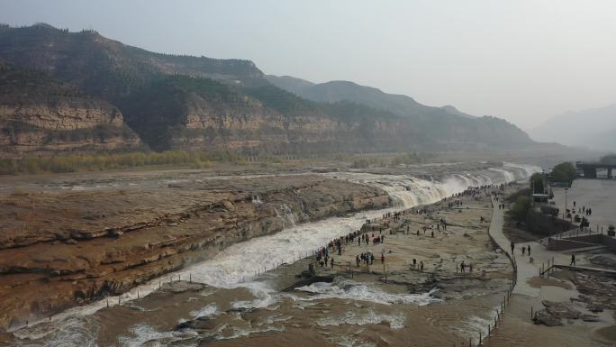 4K黄河壶口瀑布河流江河自然景观黄河水