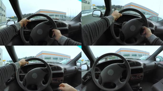 交通事故安全行驶第一视角实拍视频素材空镜