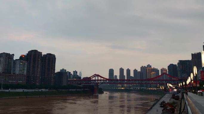 重庆曾家岩大桥素材VJS