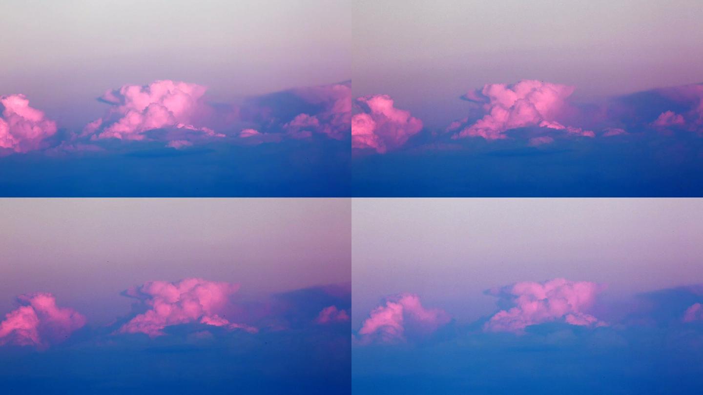 日落时粉红色云彩唯美云朵彩云