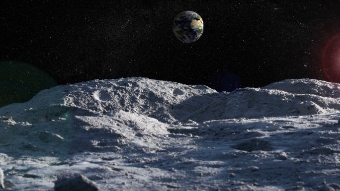 月亮上的黎明科学天文学