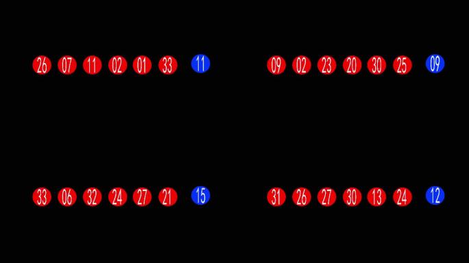 数字彩票双色球机选模拟器视频素材