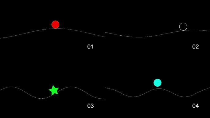 波浪线和小球动画ae