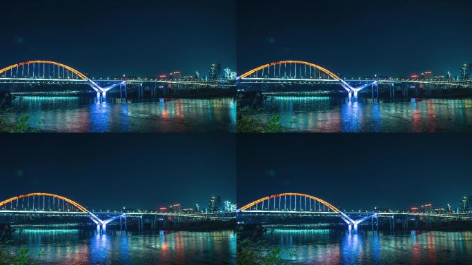 重庆菜园坝大桥延时夜景