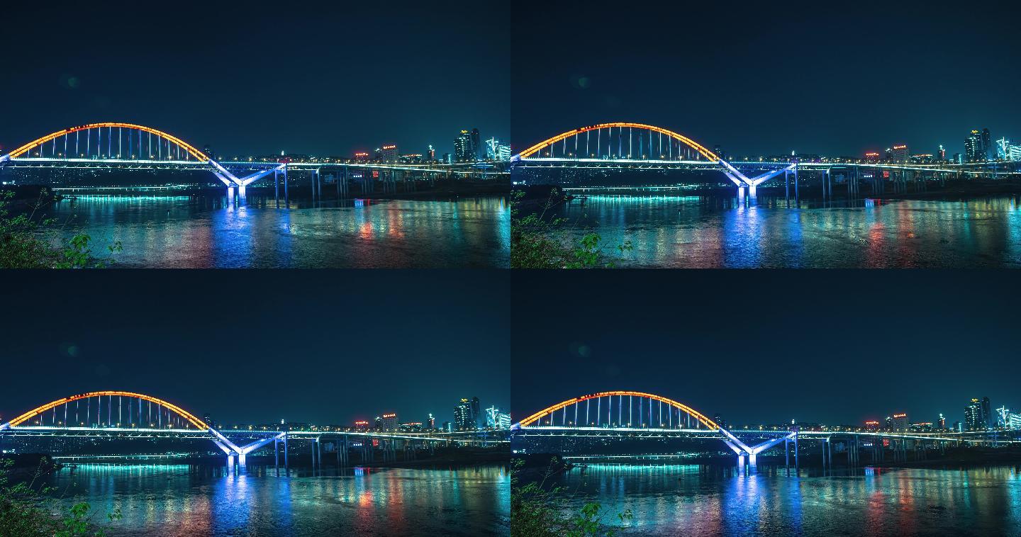 重庆菜园坝大桥延时夜景