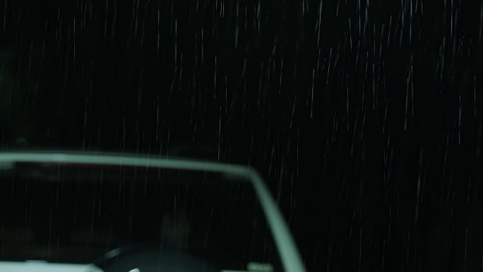 雨夜-大雨特写画面