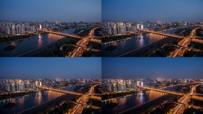 山西太原南内环桥延时摄影素材