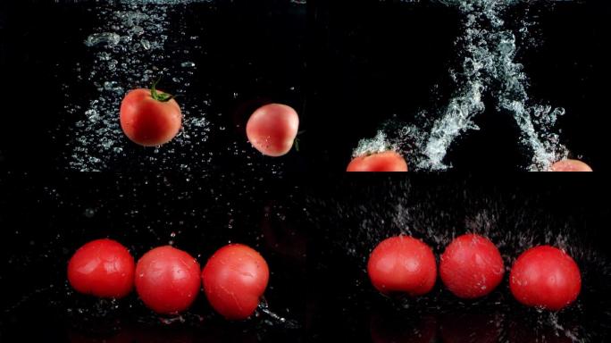 西红柿掉落水中