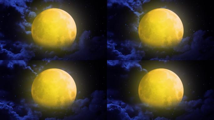 【HD天空】超级月亮金秋圆月唯美奇幻月夜