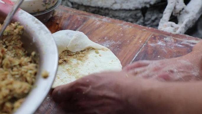 河北火烧  烧饼 牛肉火烧制作