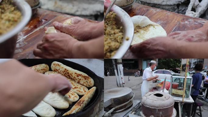 河北火烧  烧饼 牛肉火烧制作