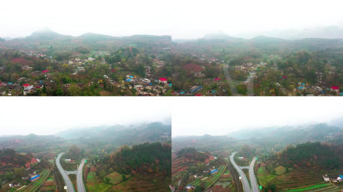 陇南雨后小山村S