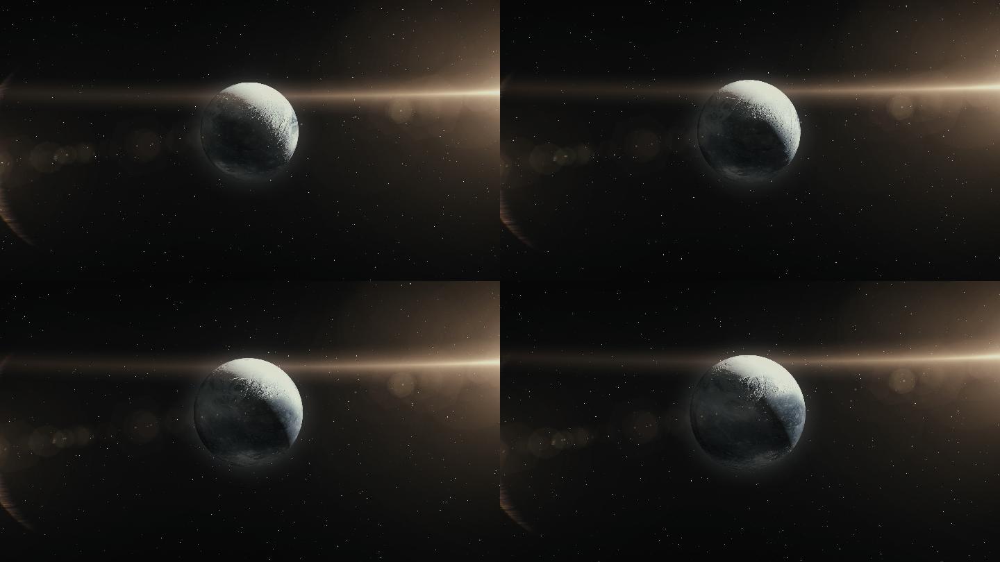 太空中的冥王星3D图