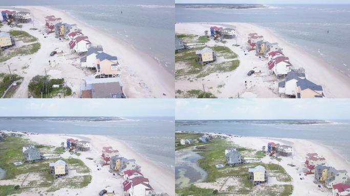 受气候变化威胁的海滩房屋