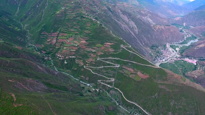 【原创】山区扶贫 峡谷 梯田 盘山路