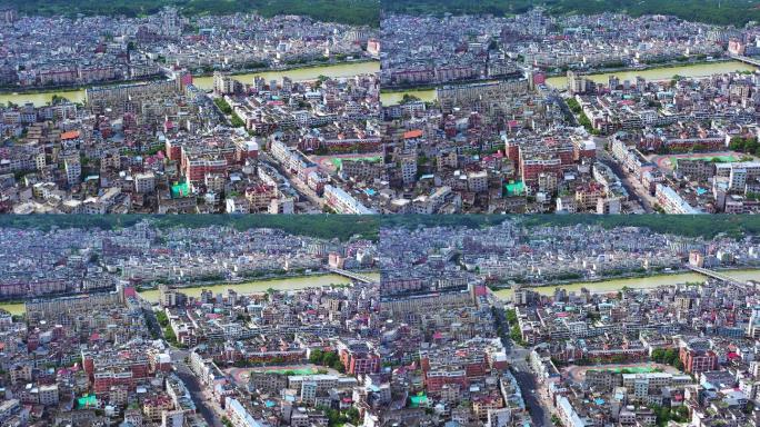 航拍江西遂川老城区街景风光