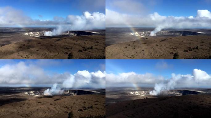 基洛阿火山带彩虹延时摄影