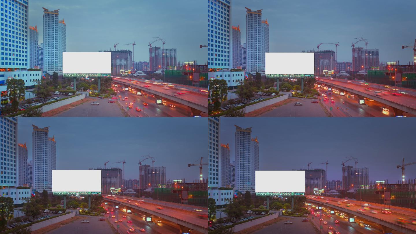 曼谷的白屏广告牌