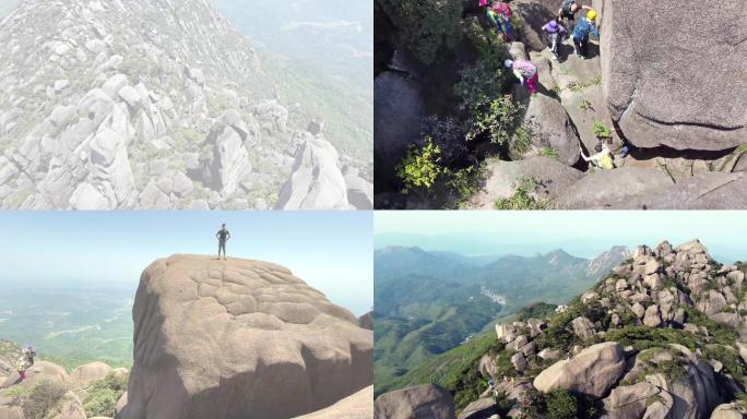 灵山东台峰灵山风景区主峰航拍