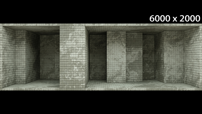 【裸眼3D】泥墙建筑方块矩阵凹凸变化空间