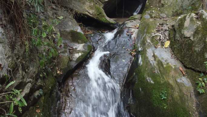 石头中流动的溪水