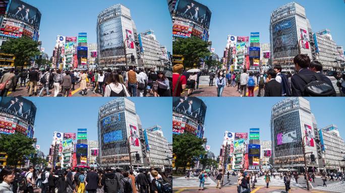 城市街道交通延时摄影