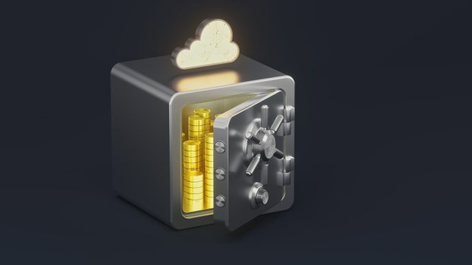 云储存保险箱 3D渲染