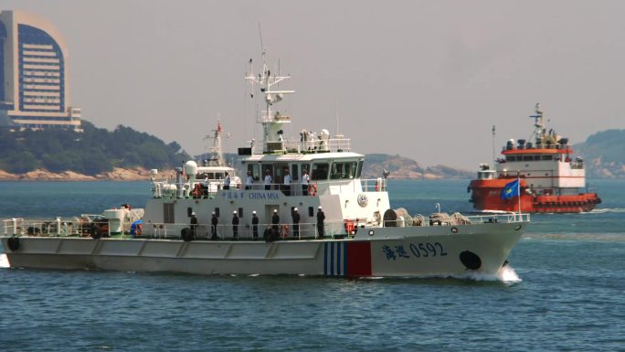 海事公务船海警救援船海上搜救船巡逻检阅
