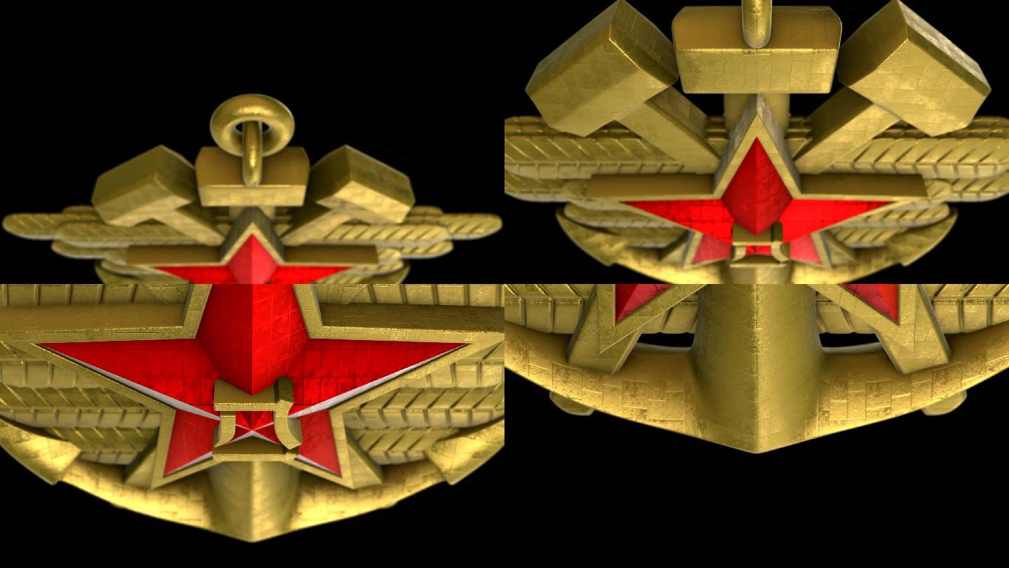 铁道兵 徽章 胸章 logo 带通道