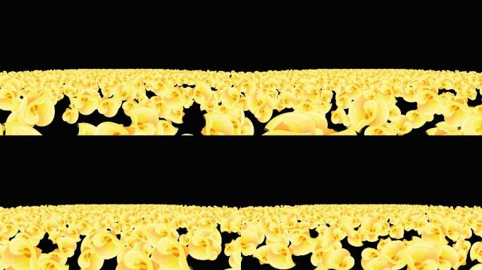 黄色马蹄莲粒子海冲屏幕视频