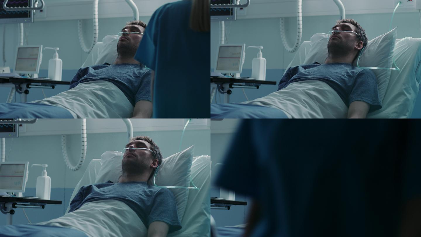 躺在病床上的病人死亡医院病房床上用品