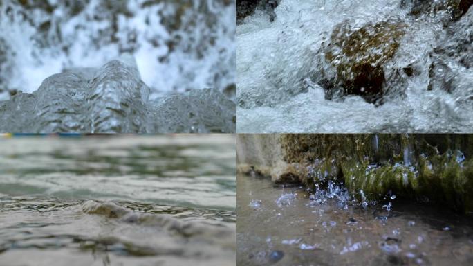 森林水源地水流水滴升格